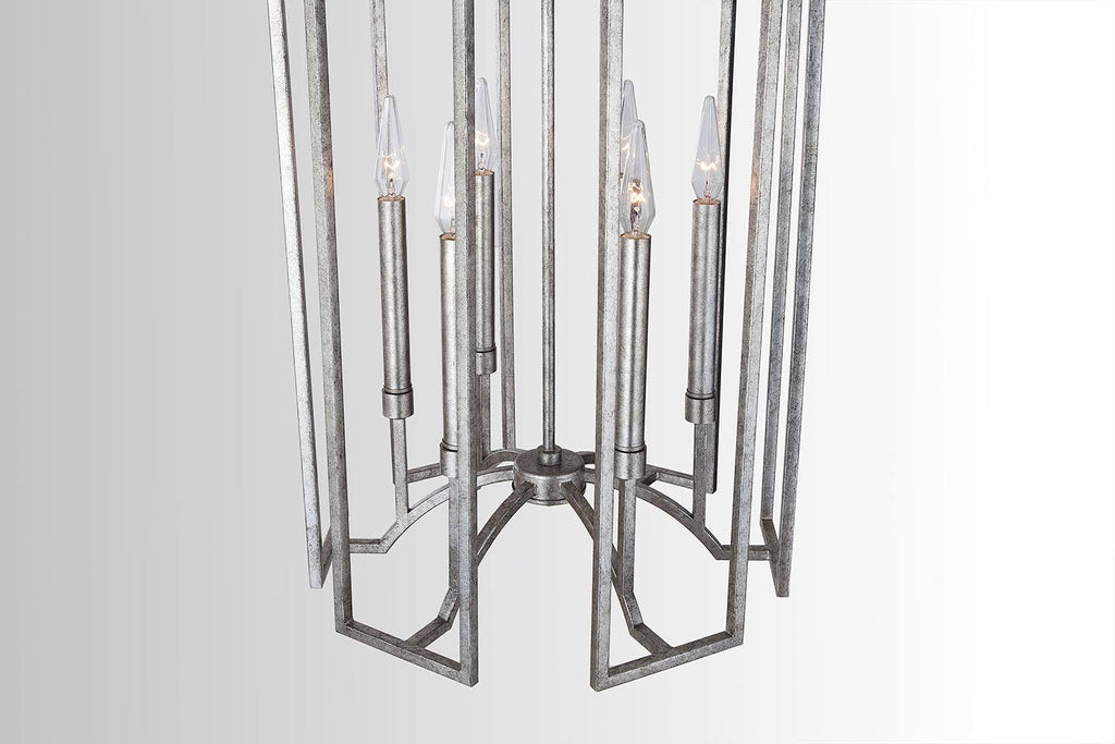 6 Light Foyer Antique Silver C11895