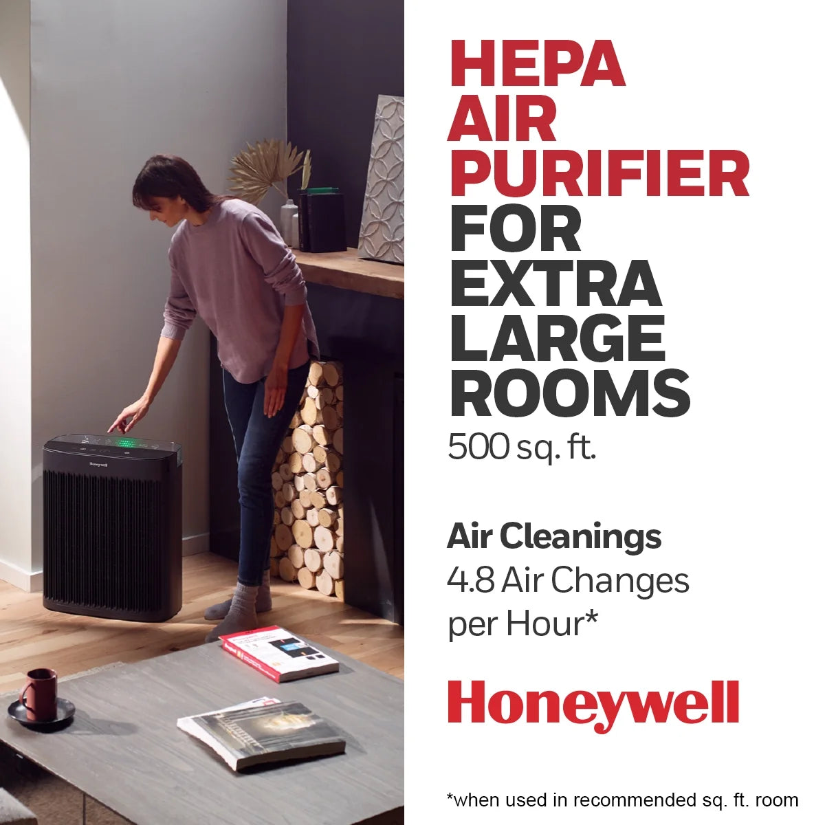 Air Purifier 500 sq ft HEPA Filter Y30386