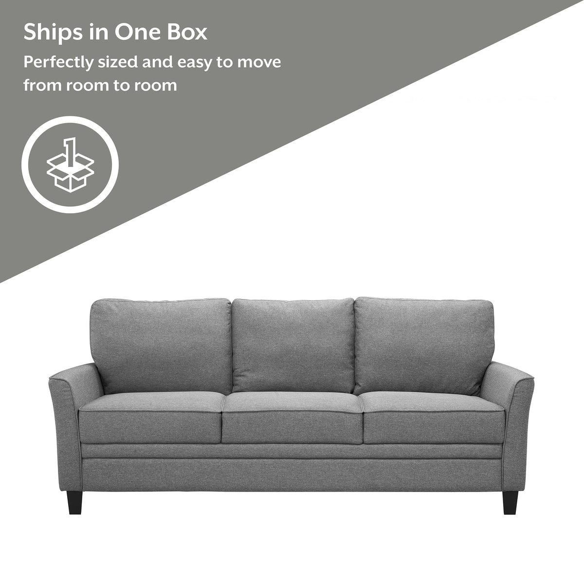 Black 3 Seat Sofa Q140882