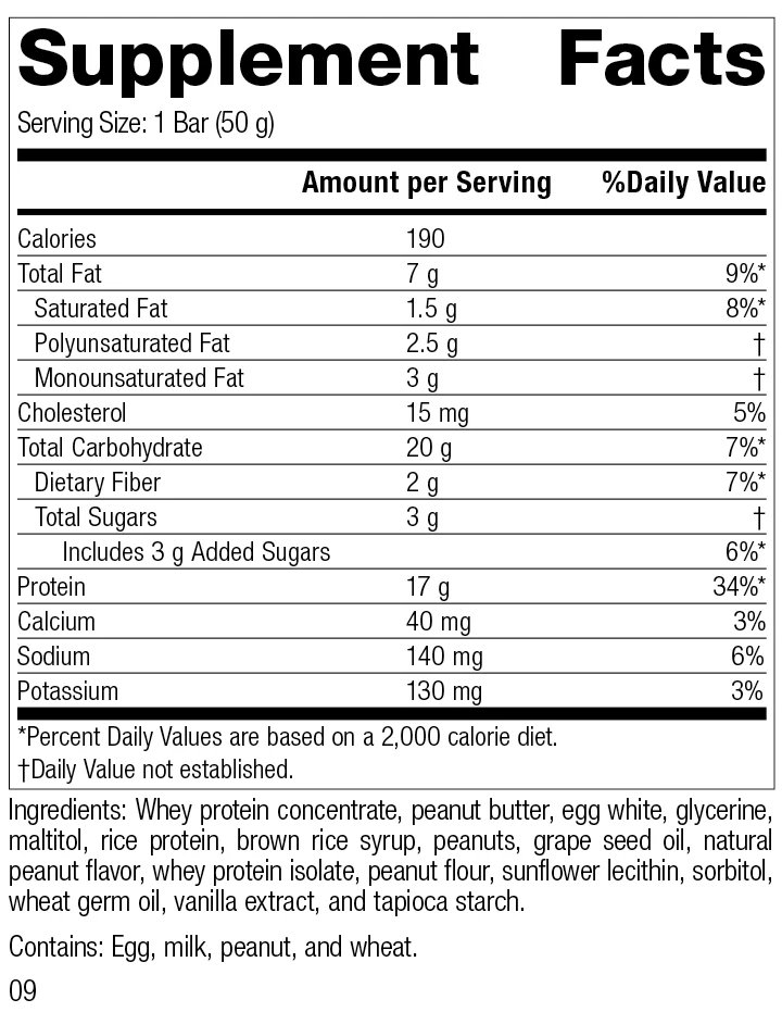 Peanut Butter 18 1.75 oz. Bars T77020