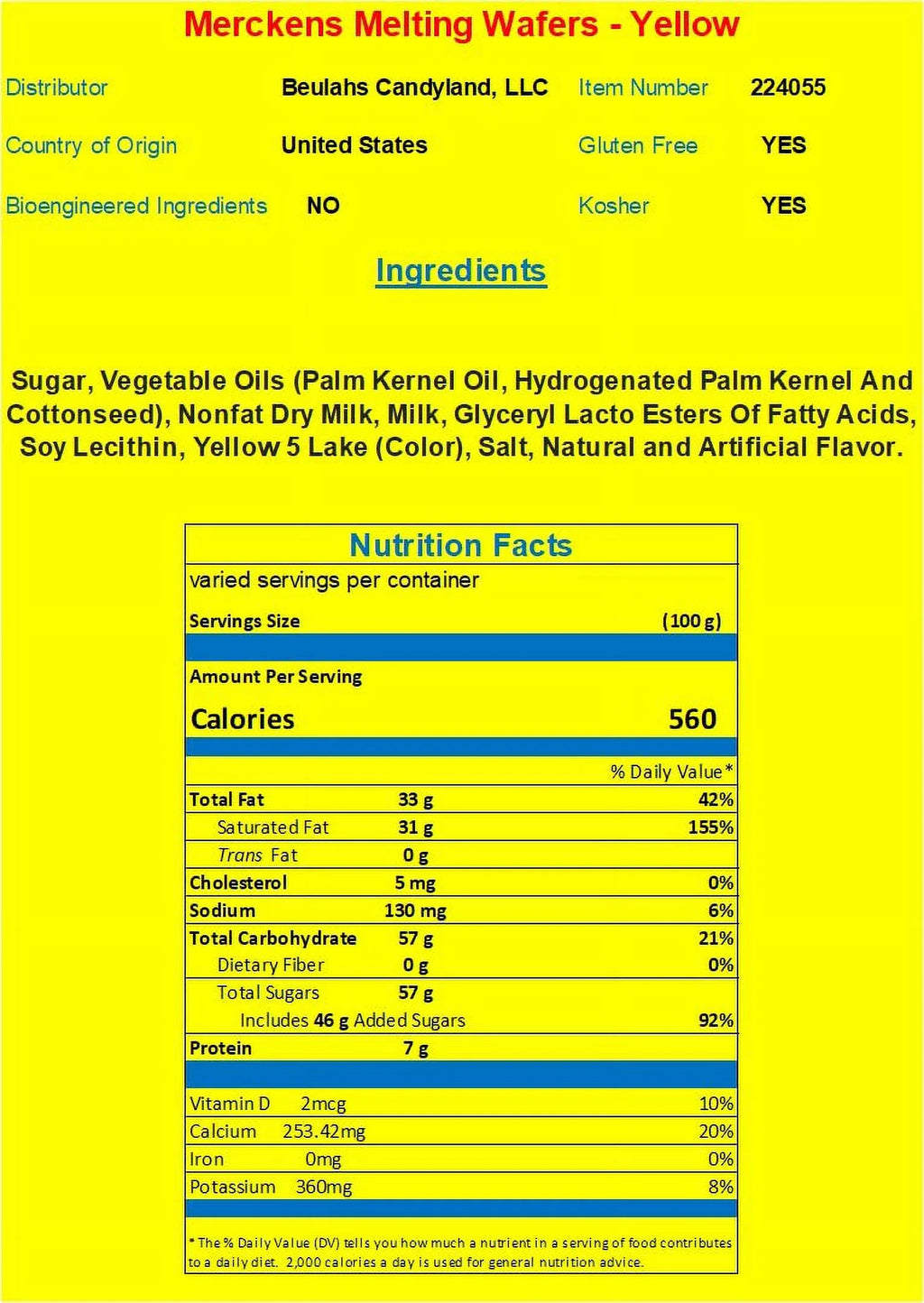 Yellow Wafer 2 Pounds L104515