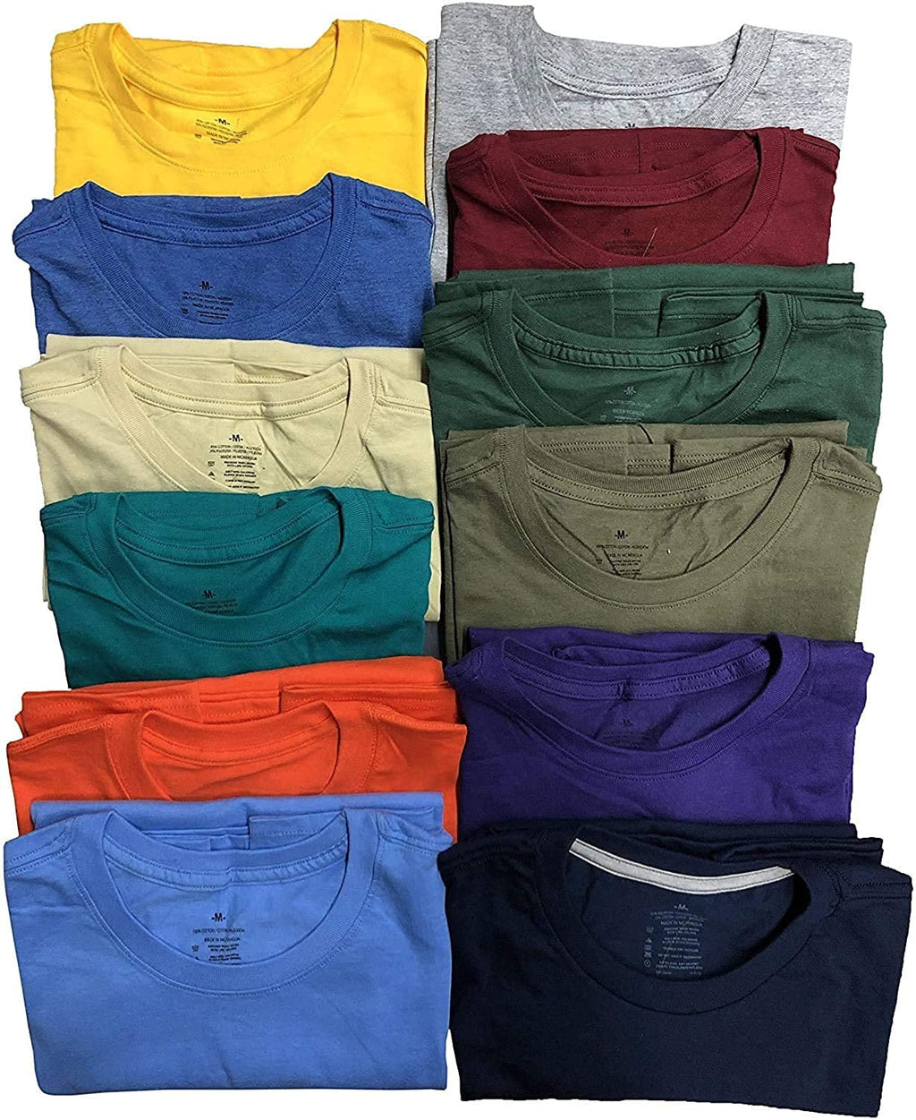 12 Pack Plus Size Men Cotton T-Shirt S2502