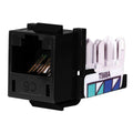 Black Cat6 Jack 25pk H8435