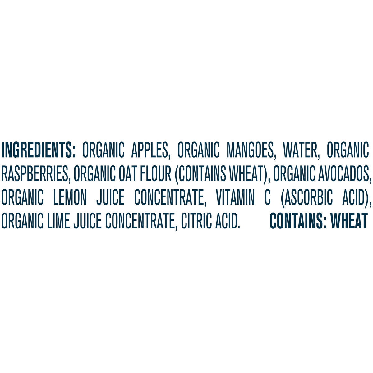 Organic Apple Mango Raspberry Oatmeal with Avocado 3.5 oz Pouch 12 Pack F6029