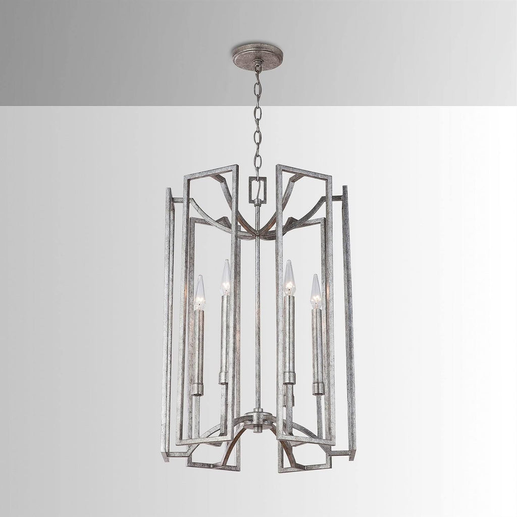 6 Light Foyer Antique Silver C11895