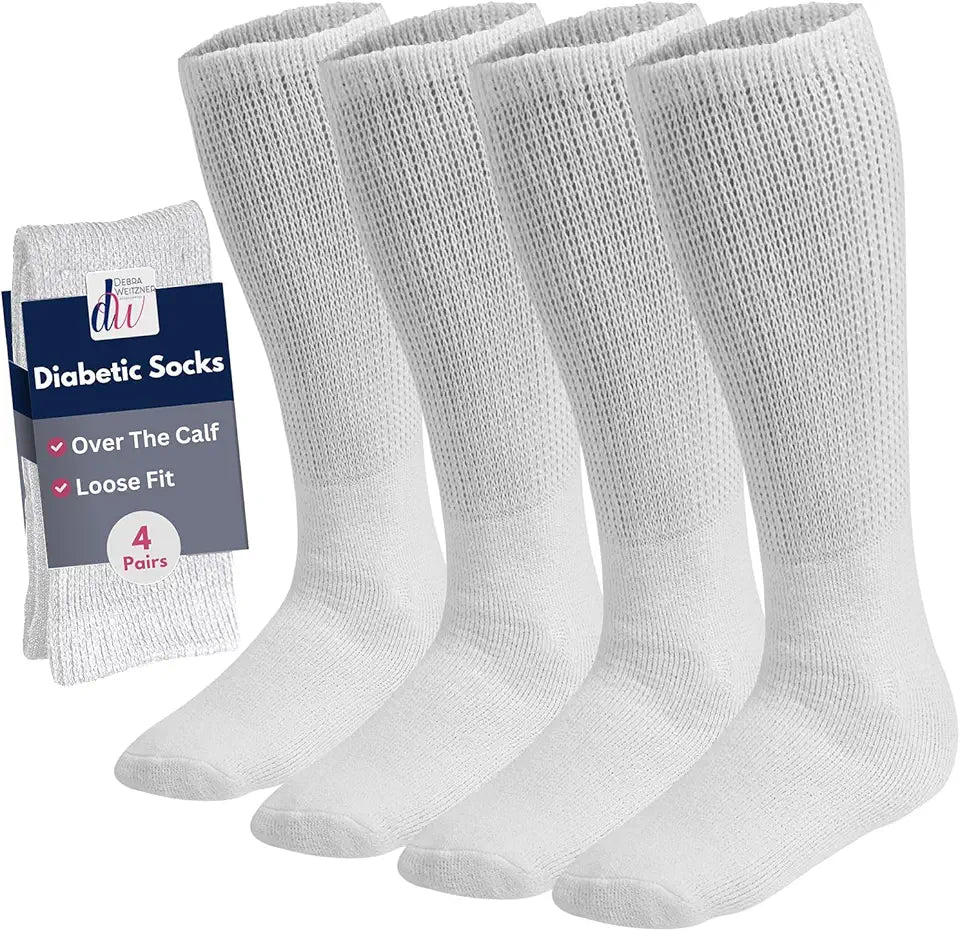 Cotton Over the Calf Knee High Socks 4 Pairs M94013