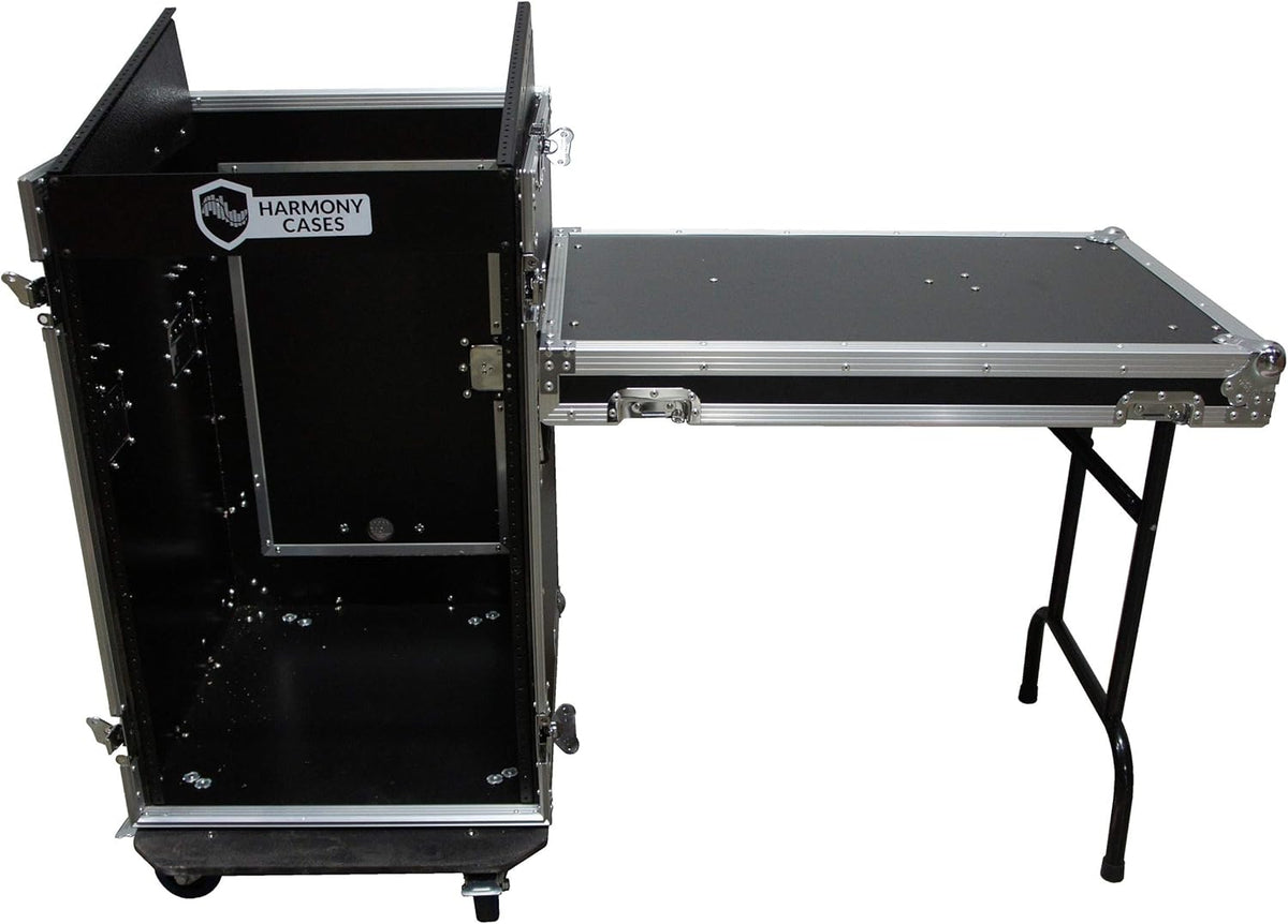 11U Slant Top Mixer Case 18U Vertical Rack with Table O6682