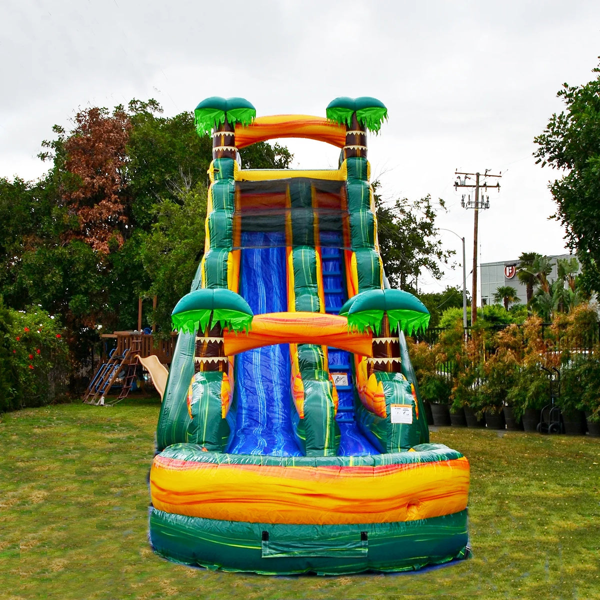 19FT Inflatable Water Slide with Detachable Pool R544