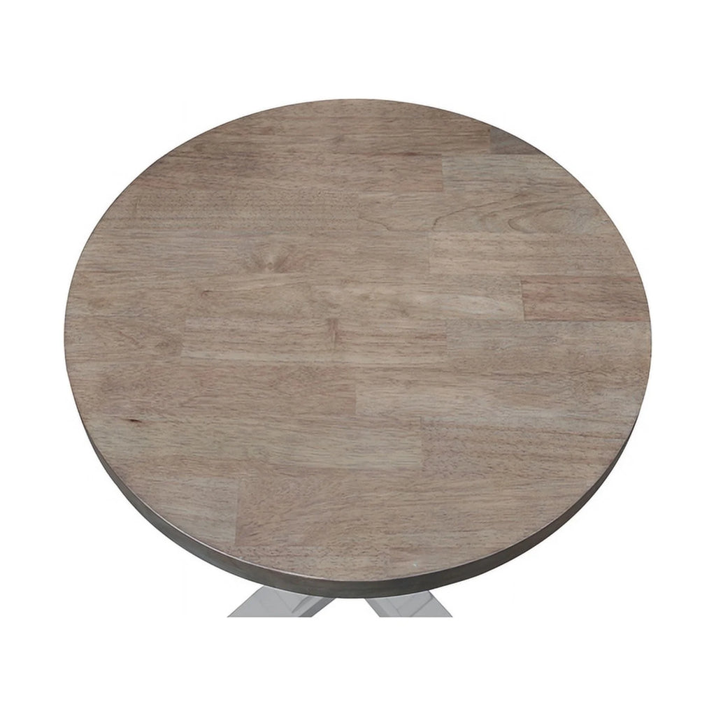 Solid Wood Round End Table W88464