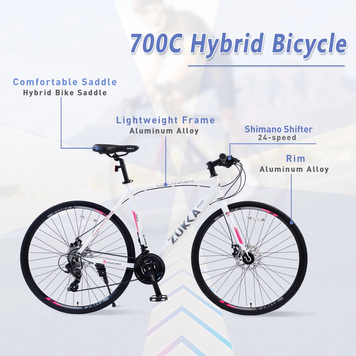 700C 24 Speed Hybrid Bike I227