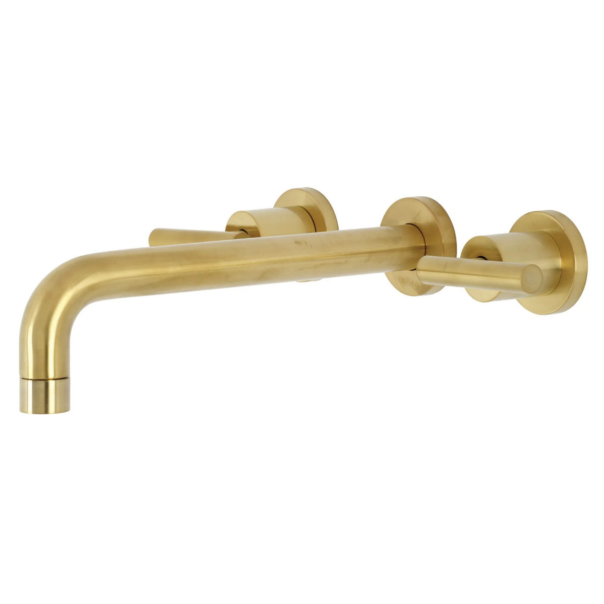2-Handle Wall Mount Roman Tub Faucet Brushed Brass Z78926