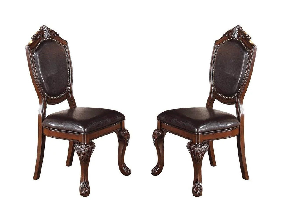 Brown Set of 2 Dining Chairs F32298