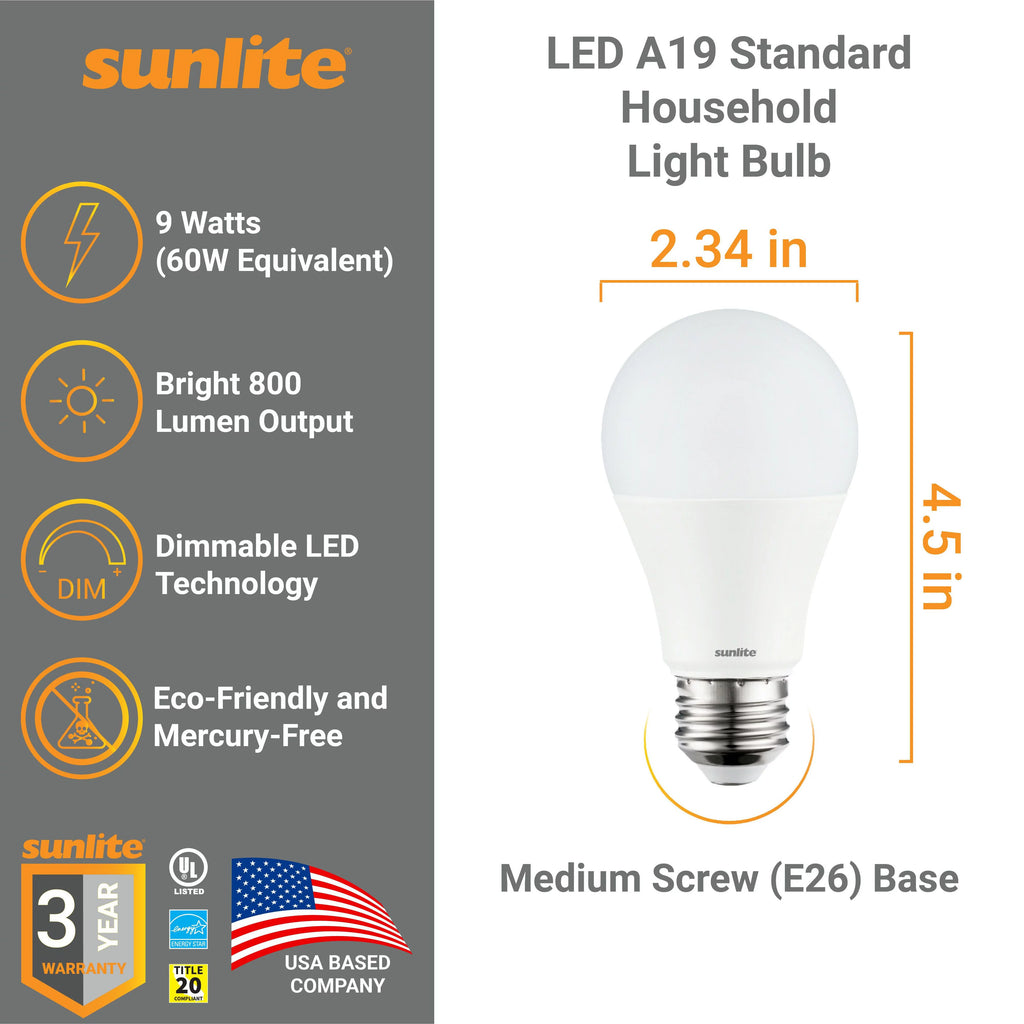 9W Dimmable LED Light Bulb 6-Pack V521