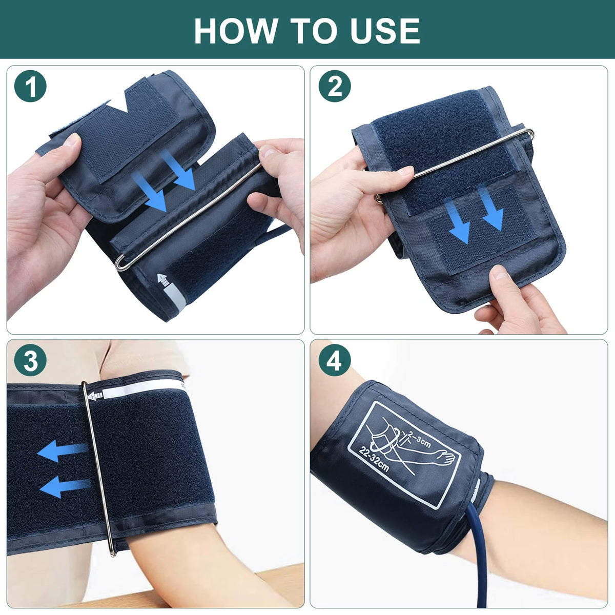 Household Arm Band Sphygmomanometer LCD Display J244