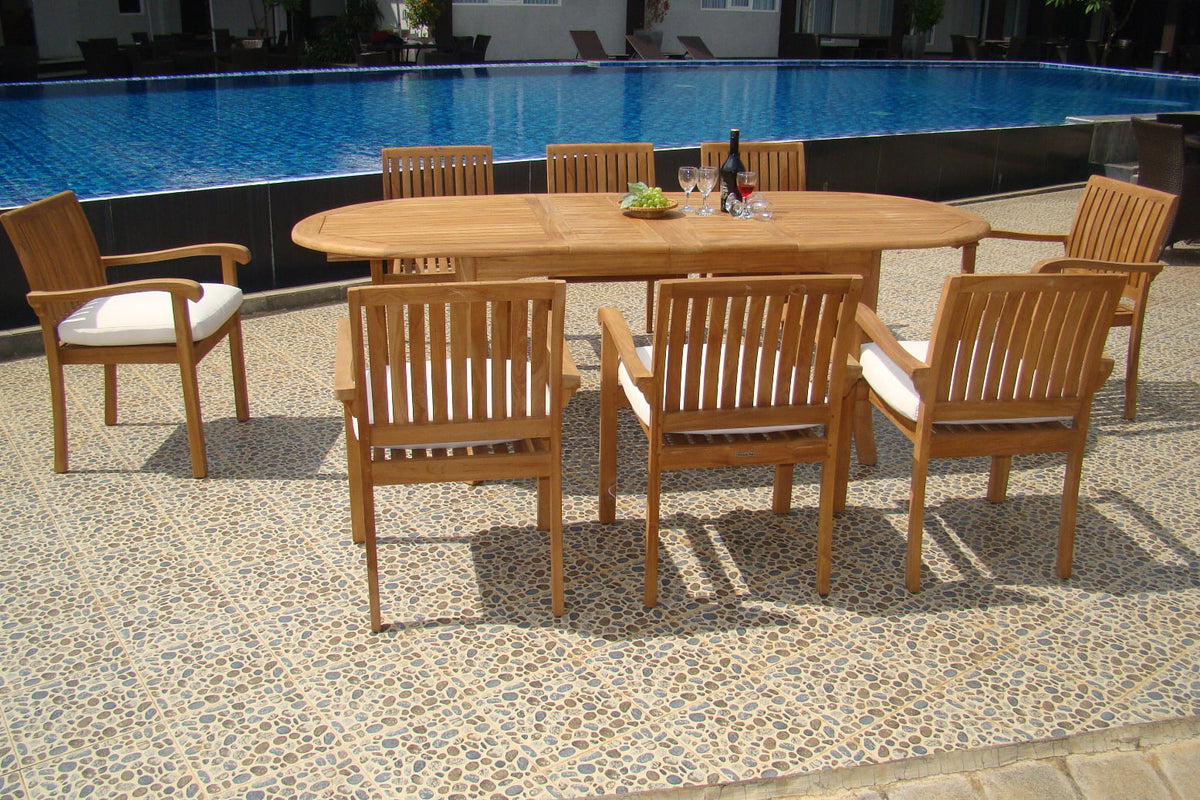8 Seater 9 Pc Teak Dining Set A283055