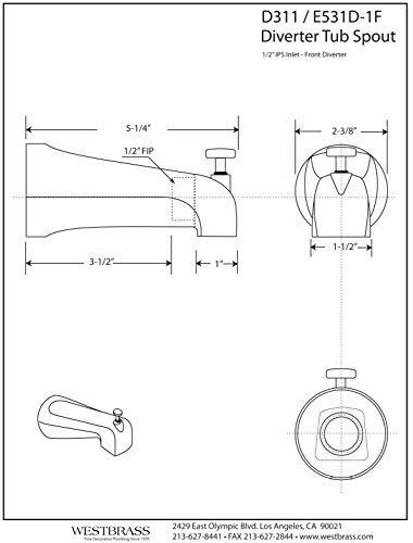 Oil Rubbed Bronze Tub Spout D69380