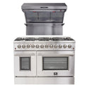 48 Inch Dual Fuel Range and Wall Mount Range Hood X4473