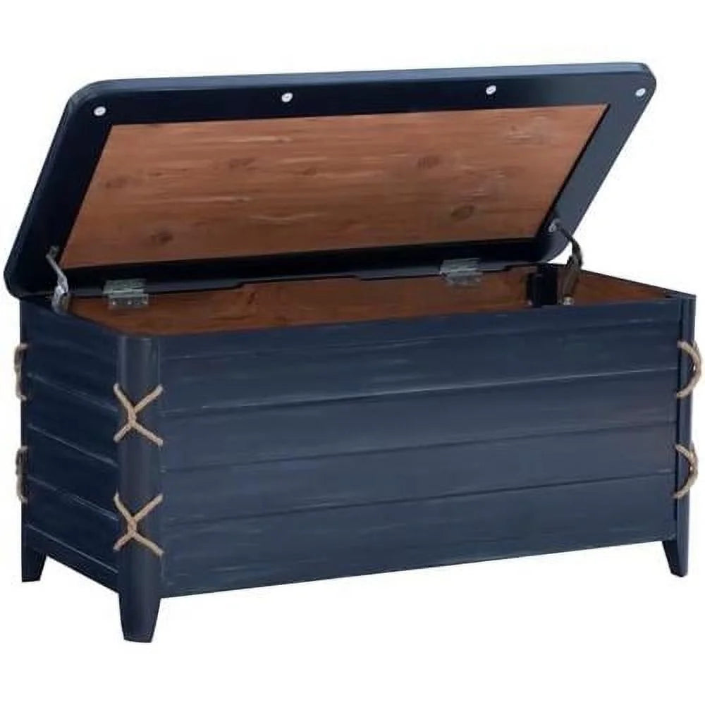Blue Wood Storage Chest P1438