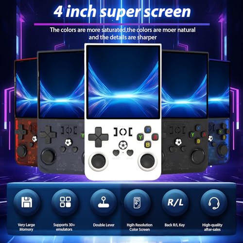 Handheld Retro Gaming Console 4.0 inch IPS Screen Linux System H86237