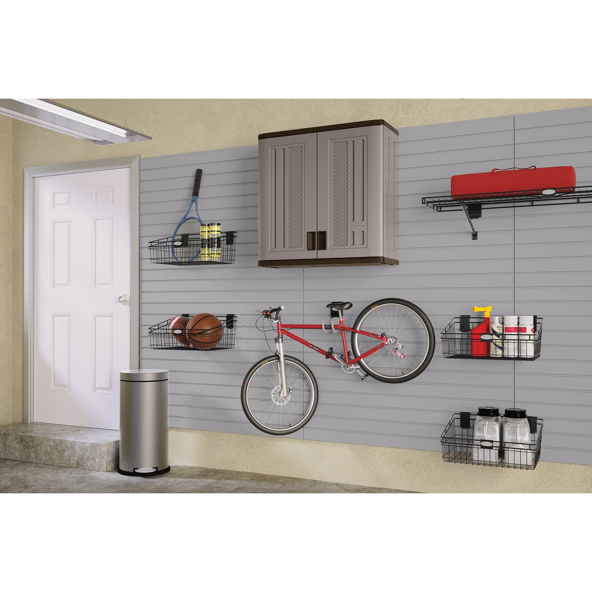 Grey Wall Storage Cabinet T105