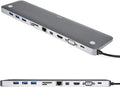 11-in-1 USB C Hub Adapter with HDMI, VGA, SD Card Reader, USB 3.0, Ethernet, Gray B4125