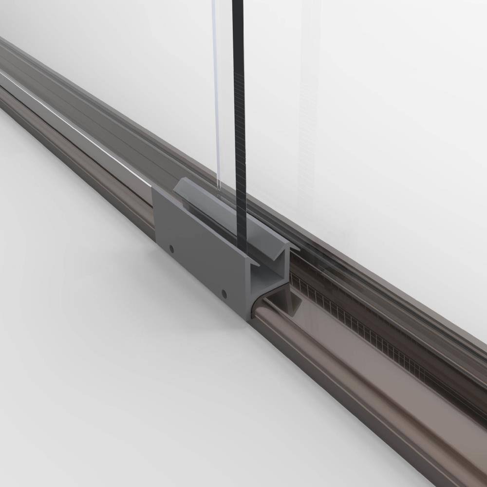 Oil Rubbed Bronze Obscure Frameless Bypass Sliding Shower Door L821169