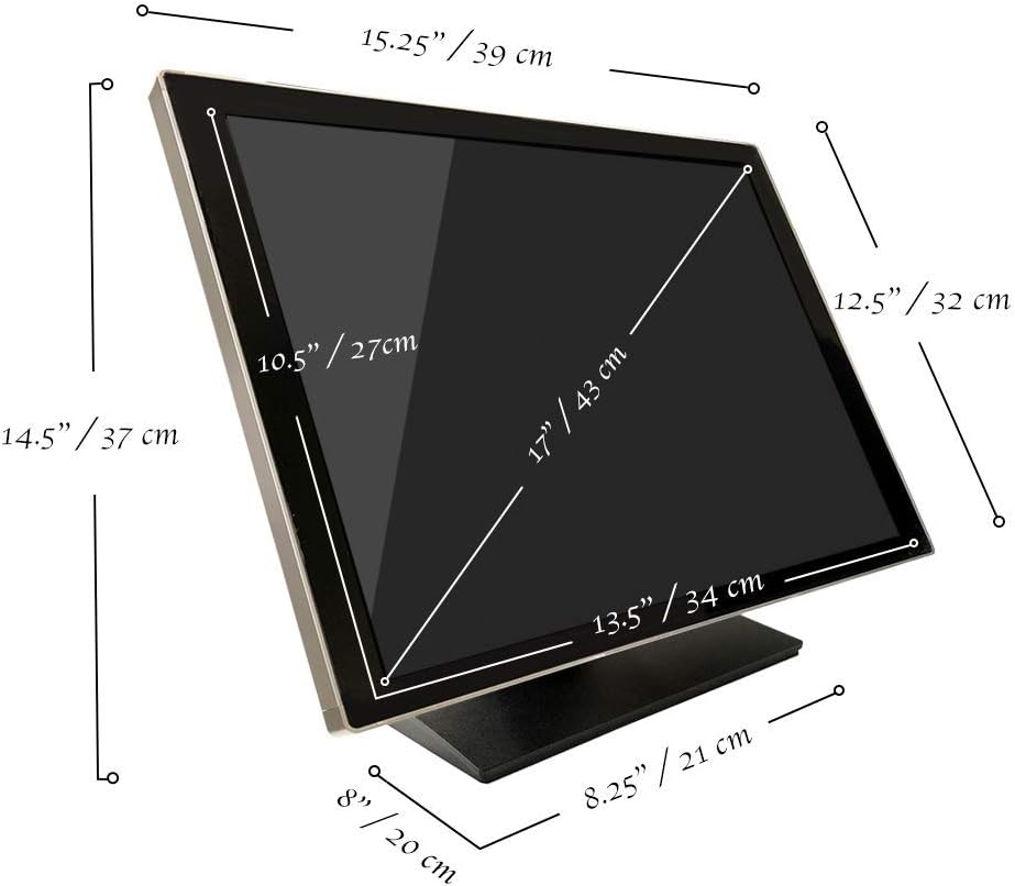 17 Inch LED Backlit Multi-Touch HDMI Monitor 4:3 1280 x 1024 Touchscreen I569012