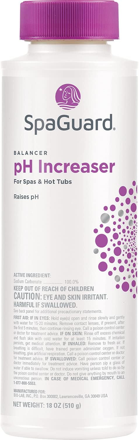 Hot Tub Chlorine Sanitizer & pH Balancer Chemical Bundle with Test Strips W146