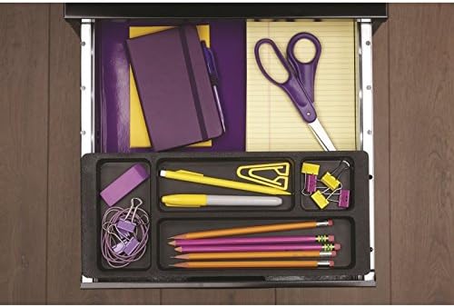 3 Drawer Metal File Cabinet with Pencil Drawer Black M808265