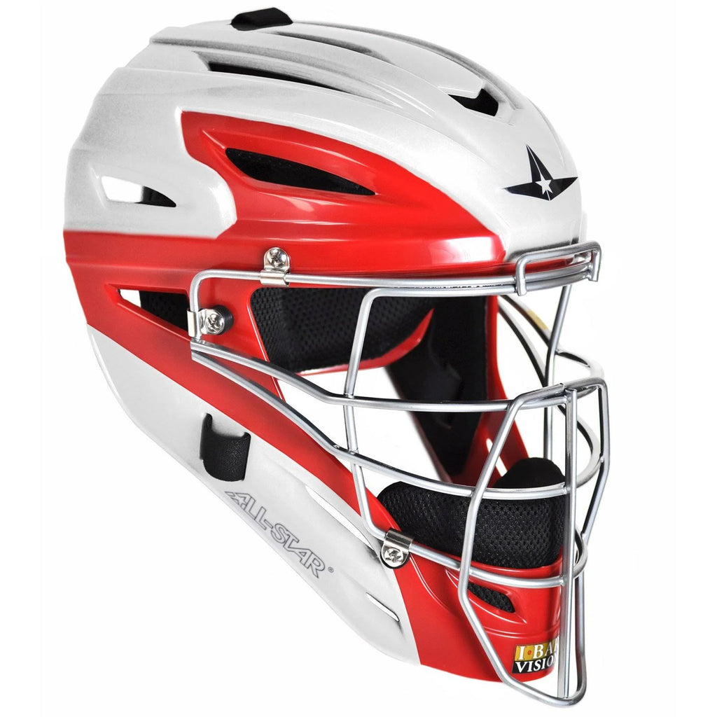 White/Scarlet Catchers Helmet L21218