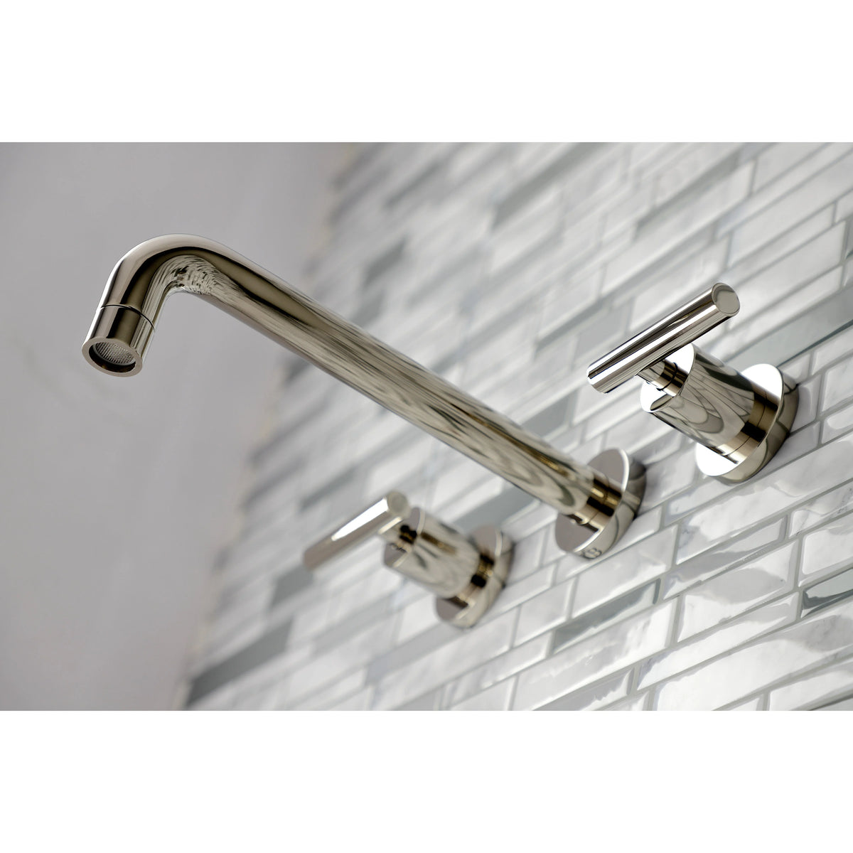 2-Handle Wall Mount Roman Tub Faucet Brushed Brass Z78926