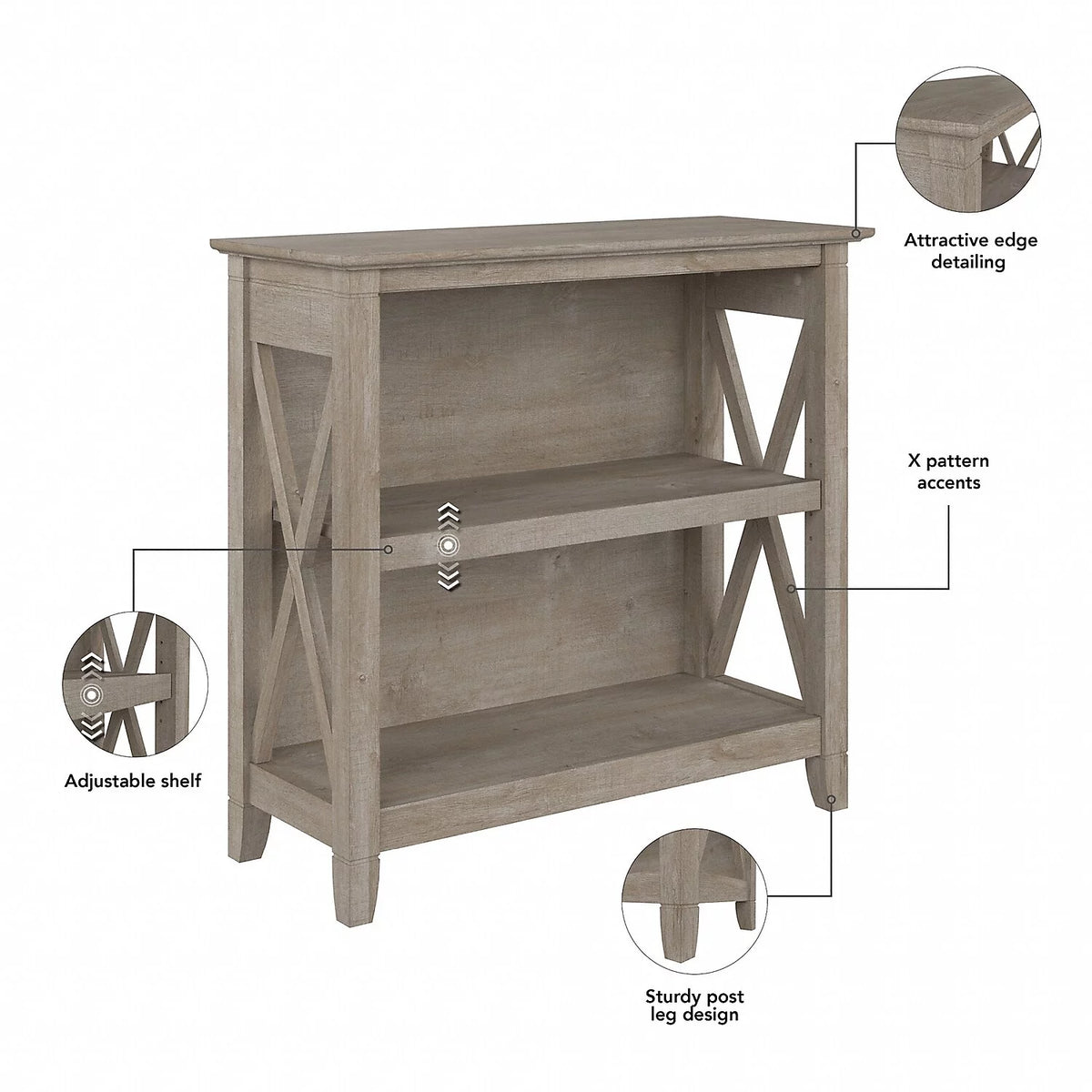 Small 2 Shelf Bookcase Z15413