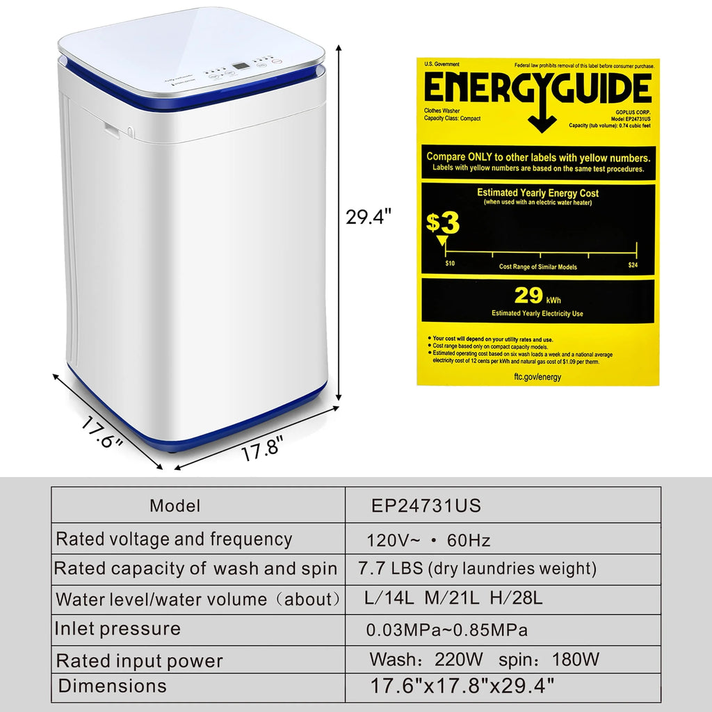 Compact Full Automatic Washing Machine H772