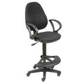 Black Fabric Ergo Stool with 180 Degree Footrest P542329