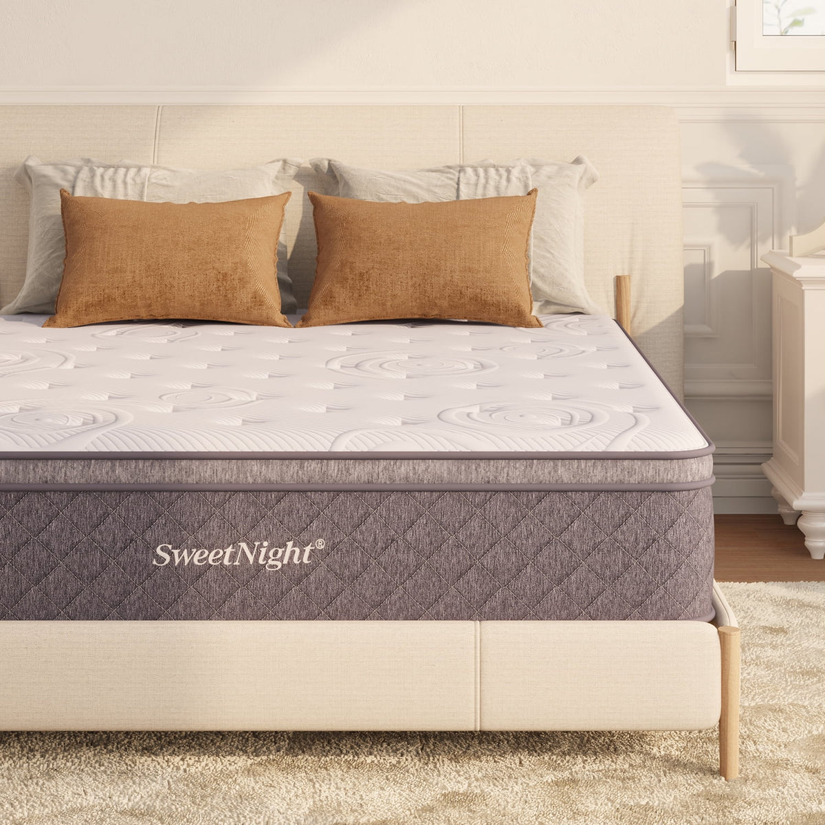 10 Memory Foam Pocketed Spring Hybrid Mattress Queen Size B55132