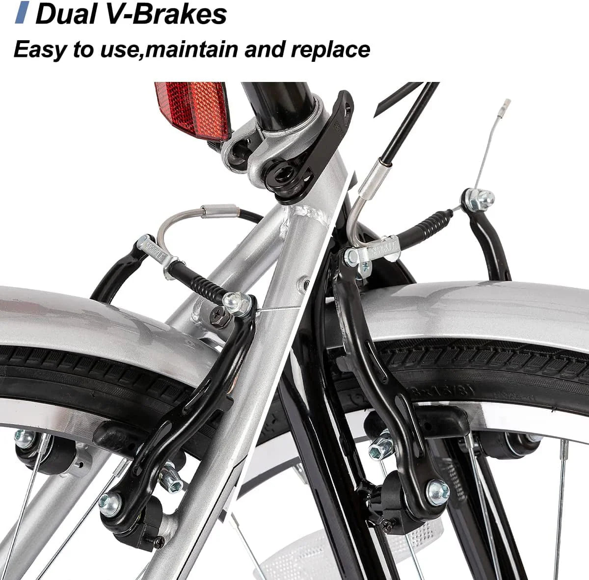 700C Hybrid Bike Step-Over Step-Through Frame 7speeds Cruiser Bicycle L860