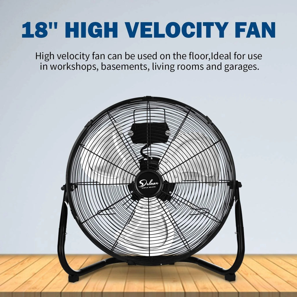 12 inch 1800 CFM 3-Speed Metal Floor Fan W27770
