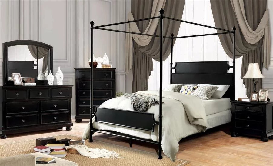 Black Metal Queen Bedroom Set 5pcs D805026