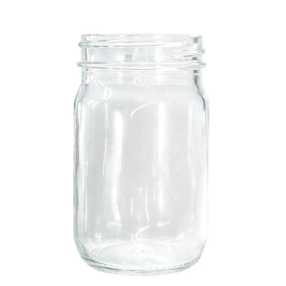 24 Pack 4 oz Clear Glass Jar with Black Plastic Cap Y962767