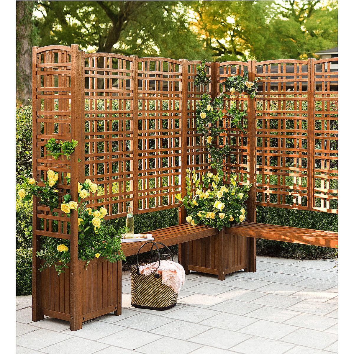Large Outdoor Eucalyptus Privacy Trellis A286
