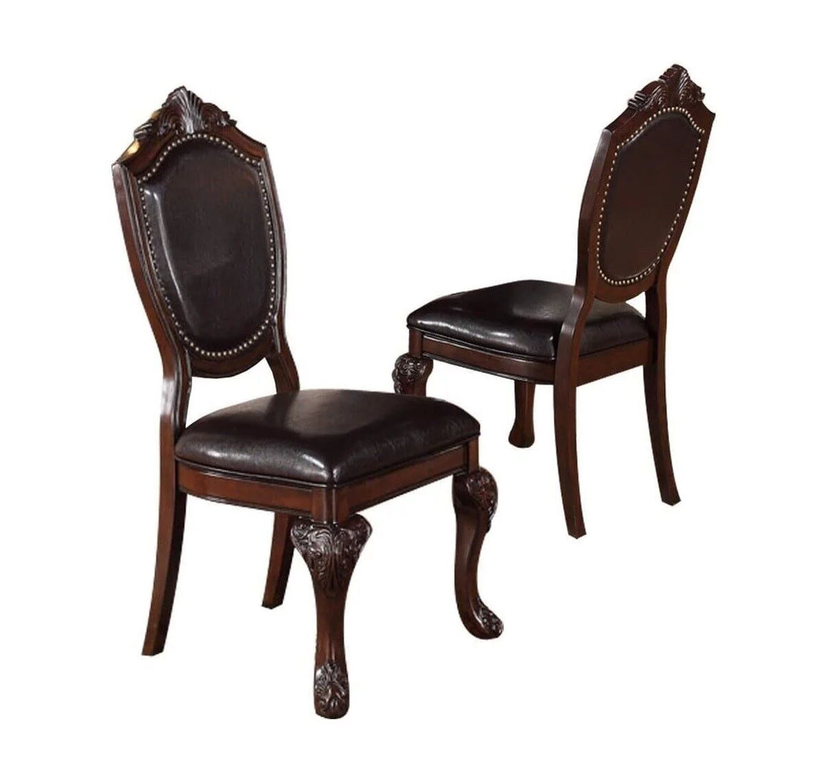 Brown Set of 2 Dining Chairs F32298