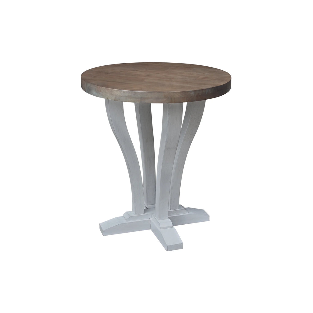 Solid Wood Round End Table W88464