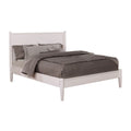 White Solid Wood King Platform Bed C723759