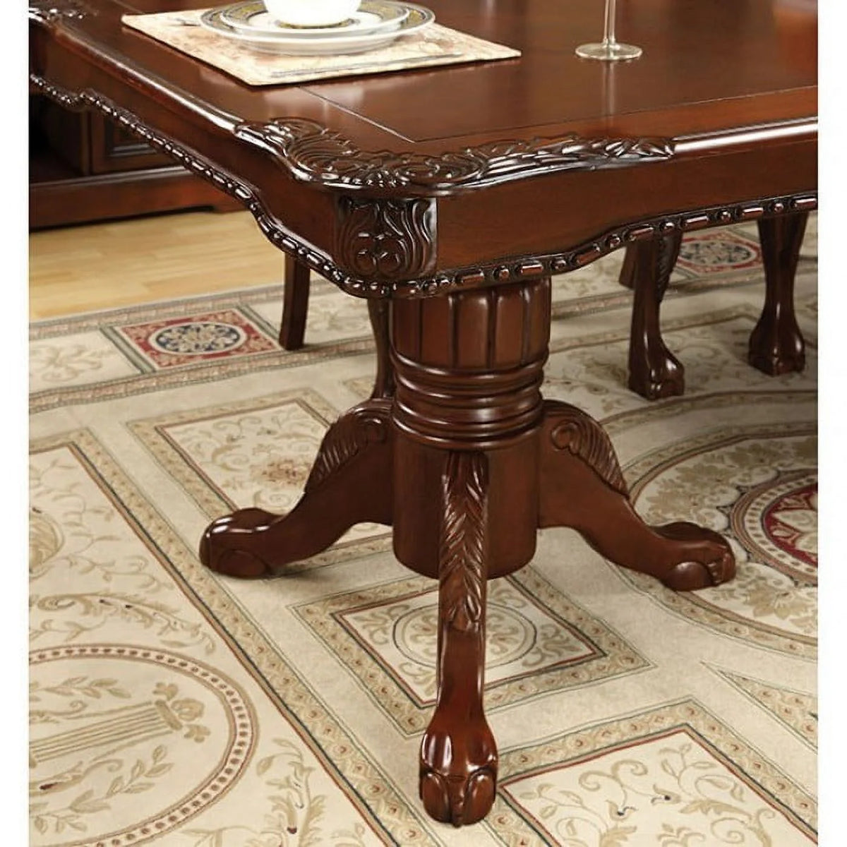 Dining Table with Double Pedestals D393851