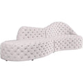 Cream Velvet 2pc. Sectional T425506