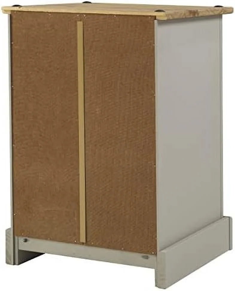 Grey 3 Drawer Wooden Floor Cabinet E631