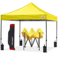 10 ft x 10 ft White Metal Pop-Up Canopy Tent with Walls Q561
