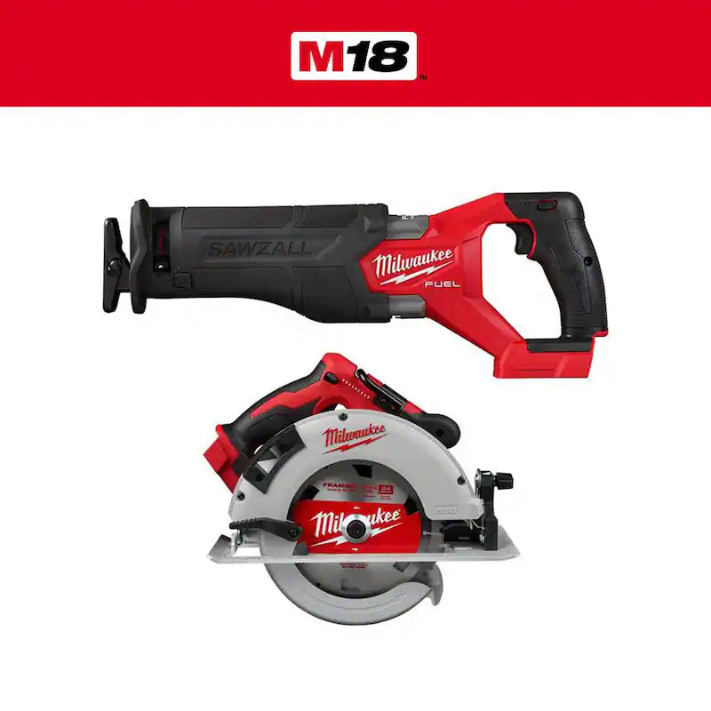 18V Lithium-Ion Brushless Cordless Reciprocating Saw and Circular Saw H7263