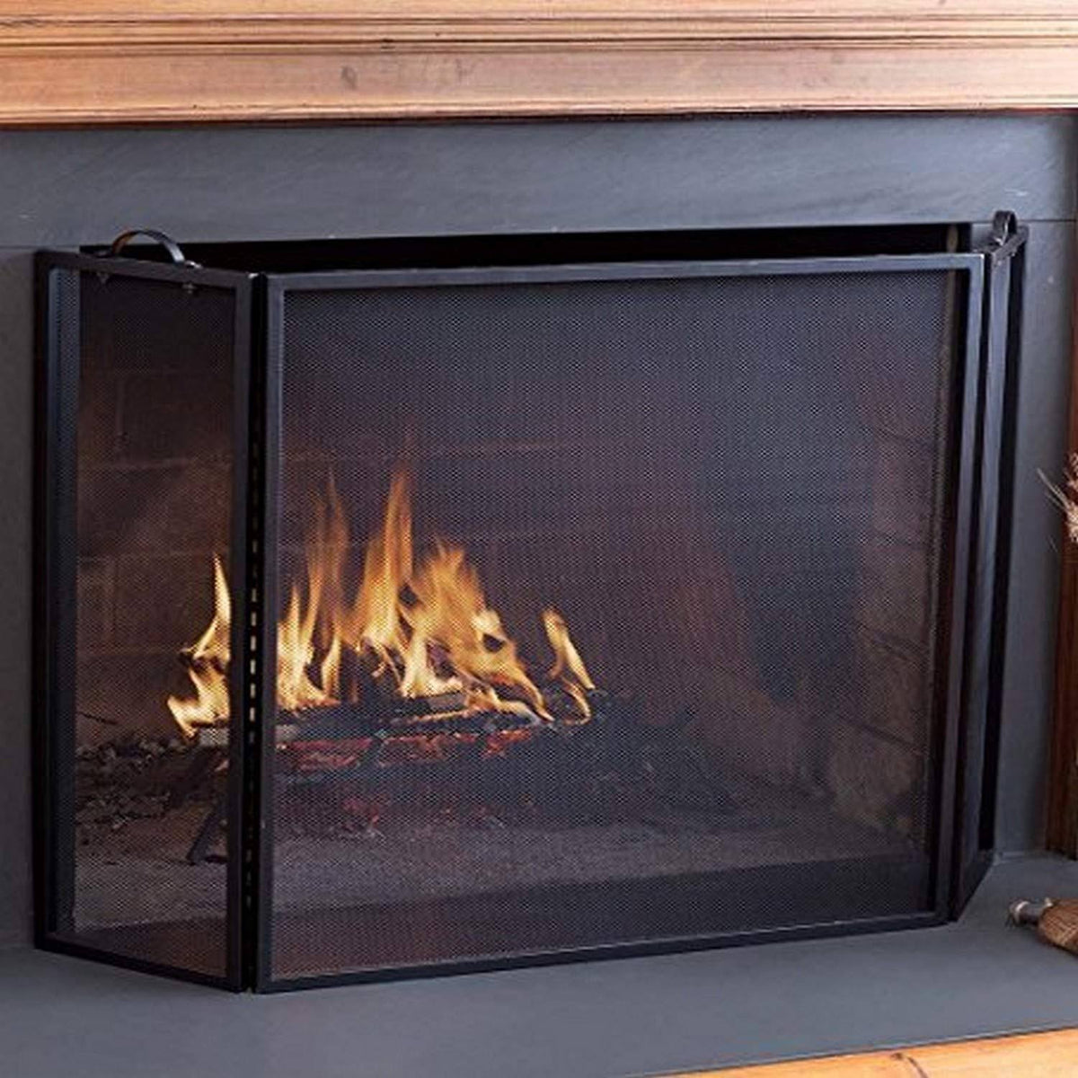Tri-Fold Fireplace Screen C435