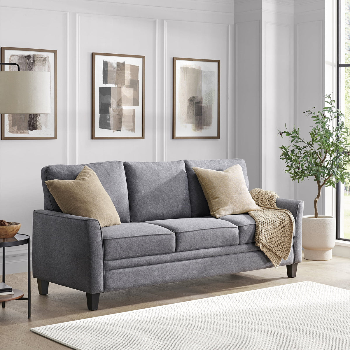 Black 3 Seat Sofa Q140882